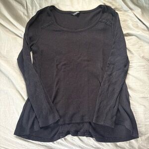 Lucky Brand Charcoal Long Sleeve Top